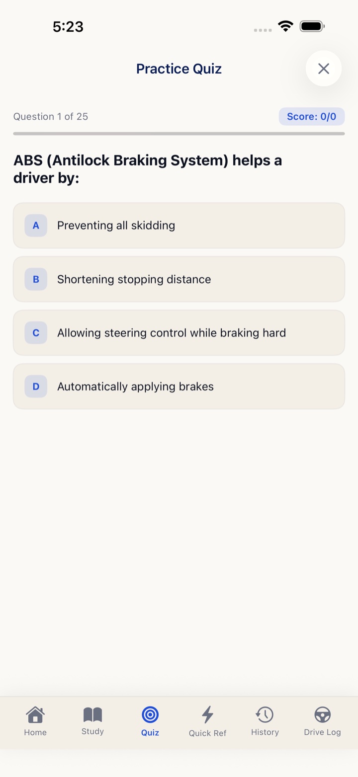 A practice quiz question