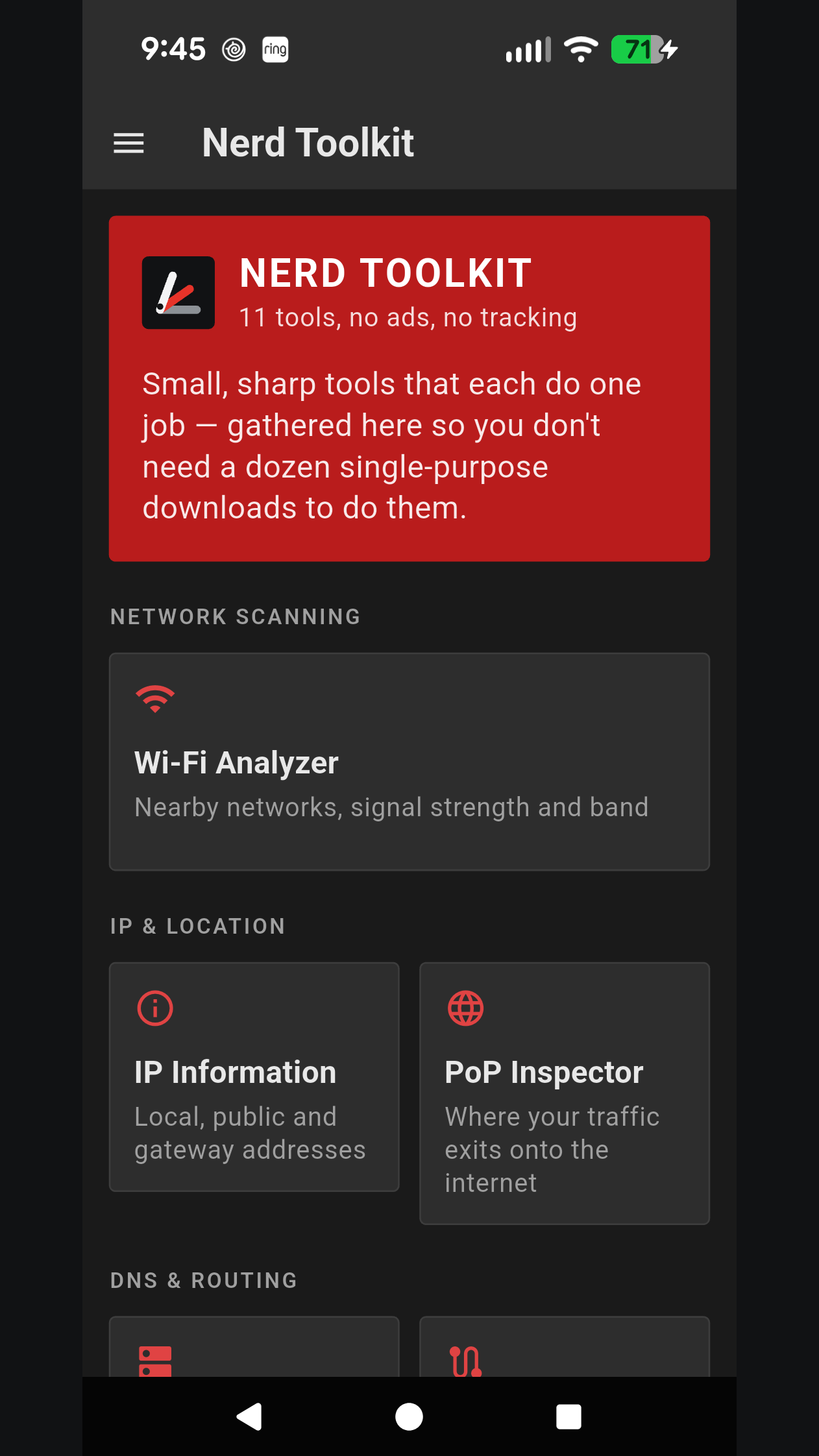 Home screen