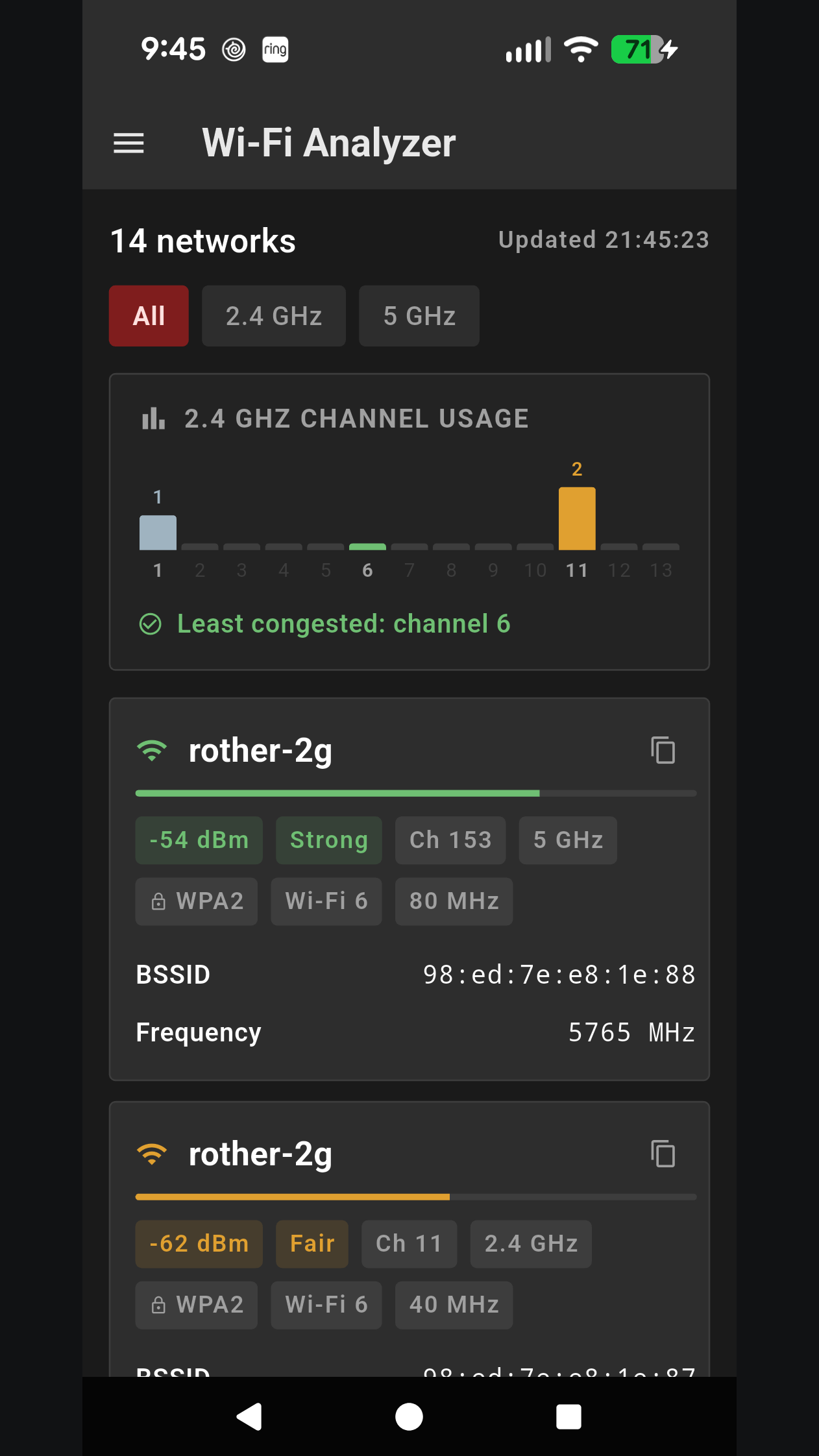 Wi-Fi analyzer